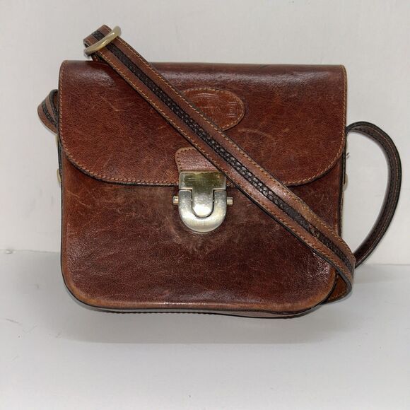 Vintage Oroton Australia Brown Cowhide Camera Bag Crossbody - Picture 1 of 16